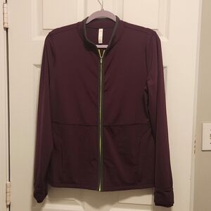 LUCY DARK PURPLE ZIP-UP JACKET SIZE L